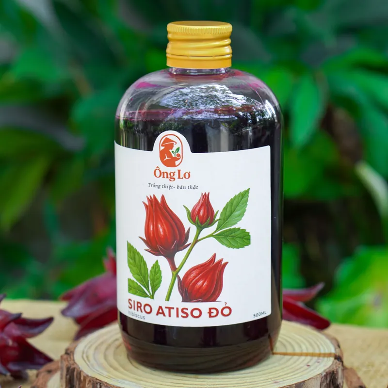 Siro atiso đỏ dạng chai khác gì hũ có bông