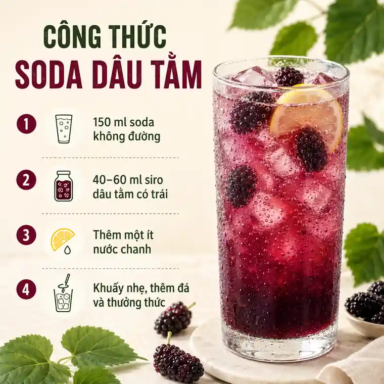 Siro Dâu Tằm Có Trái 9 cong thuc soda dau tam