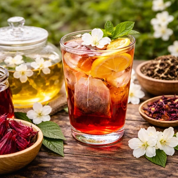 Siro atiso đỏ có tác dụng gì? Cách hiểu đúng và lưu ý khi dùng 5 Ly siro atiso đỏ pha với trà túi lọc tròn vị dễ uống