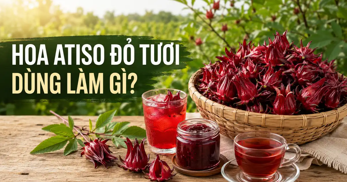 hoa atiso do tuoi dung lam gi