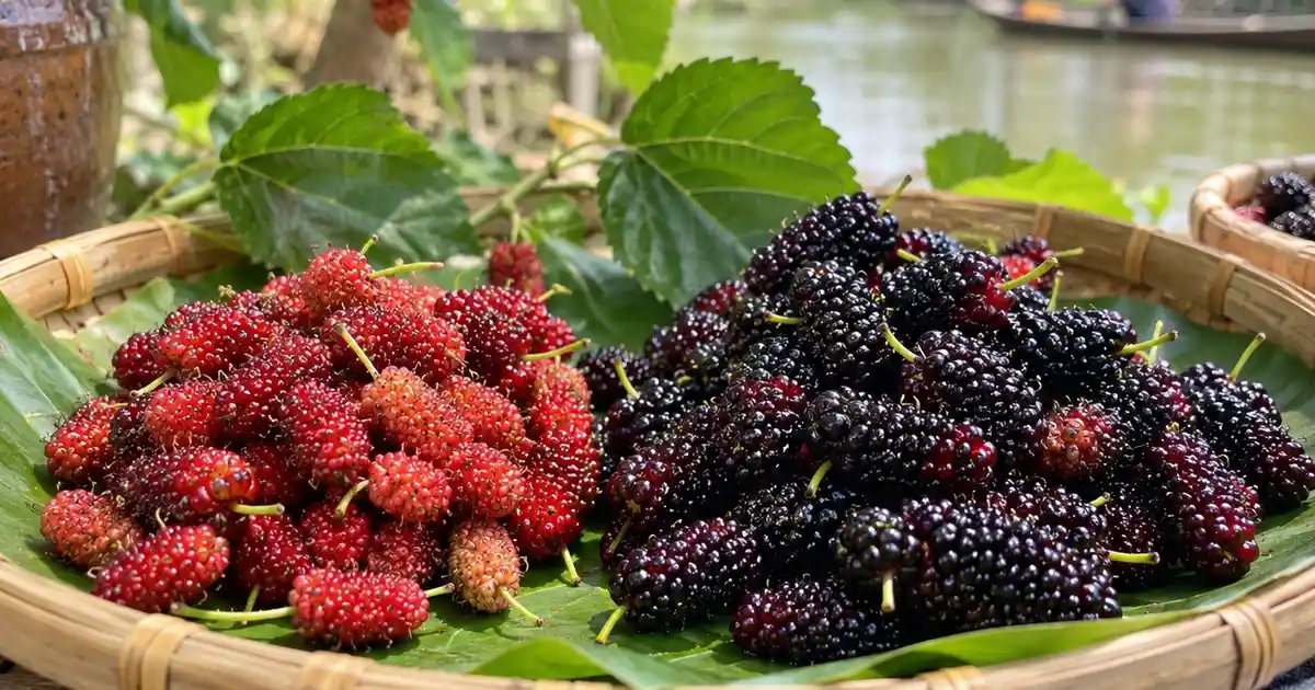 So sánh dâu tằm non và quả chín để làm siro